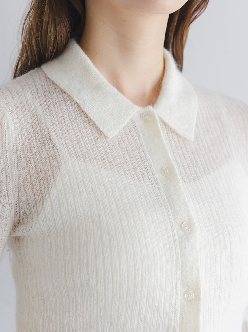 SNIDEL「シアーモヘヤポロニット」|ニット・セーター|