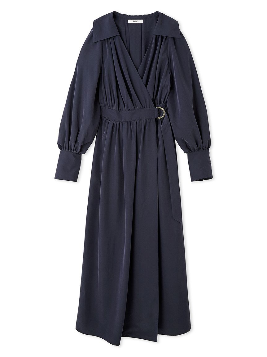 SNIDEL「バリエカシュクールシャツワンピース」|ワンピース|