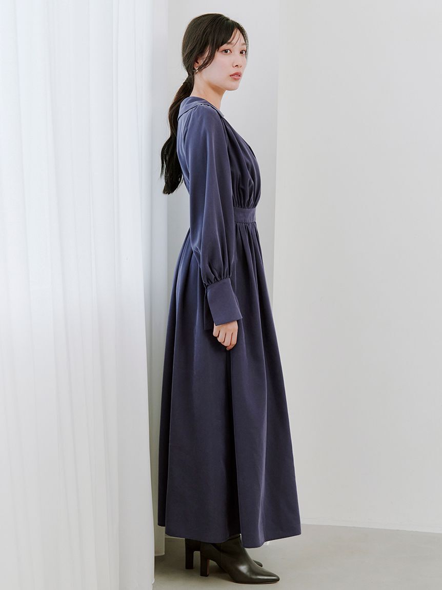 SNIDEL「バリエカシュクールシャツワンピース」|ワンピース|