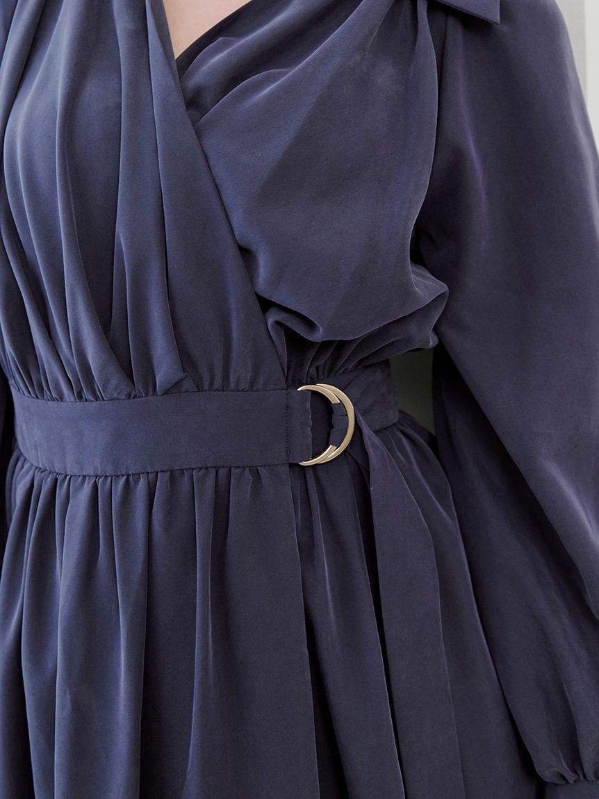 SNIDEL「バリエカシュクールシャツワンピース」|ワンピース|