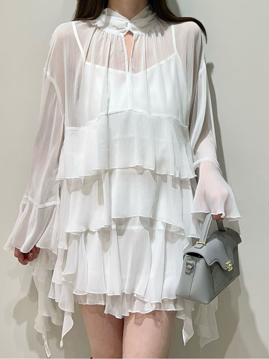 SNIDEL「リップルラインブラウス」|シャツ・ブラウス|