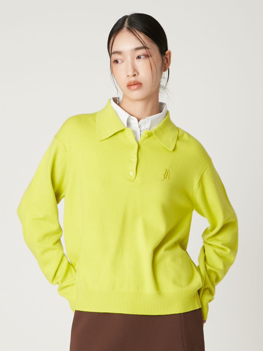 FRAY I.D「シャツカラーポロニットプルオーバー」|ニット・セーター|