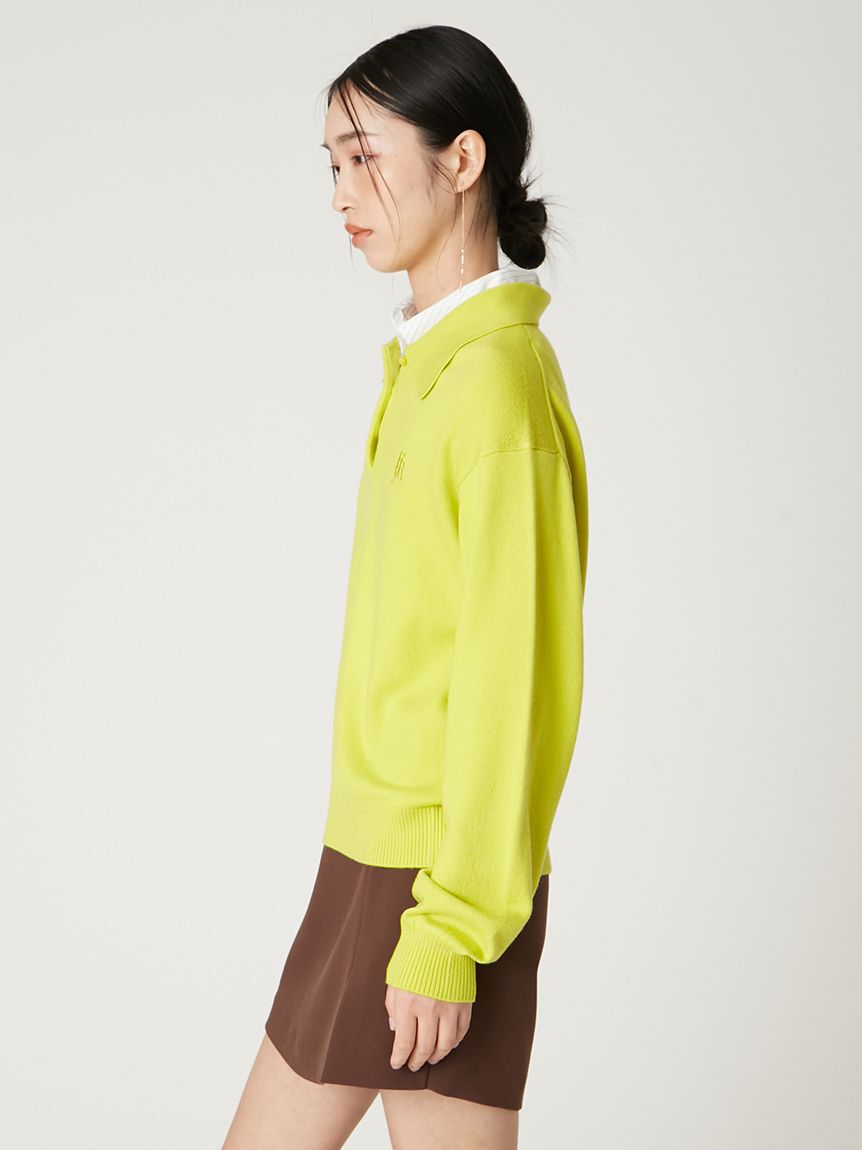 FRAY I.D「シャツカラーポロニットプルオーバー」|ニット・セーター|