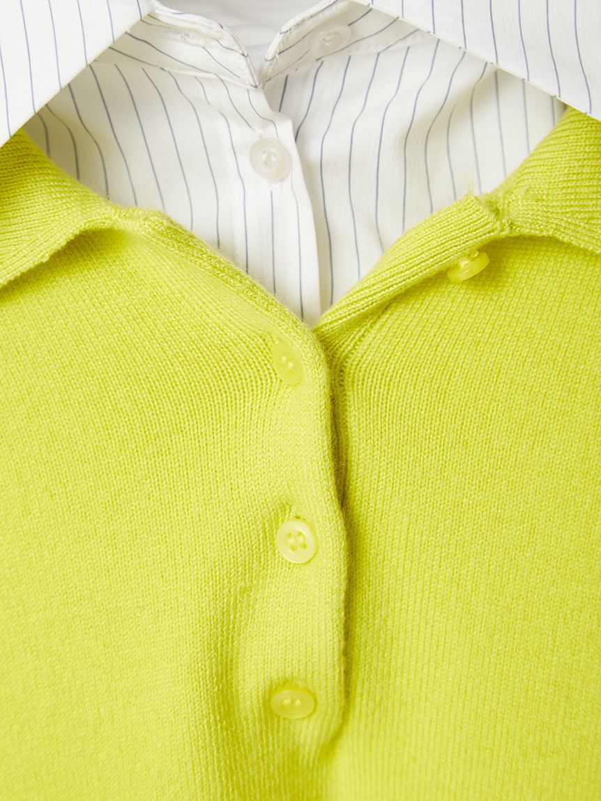 FRAY I.D「シャツカラーポロニットプルオーバー」|ニット・セーター|