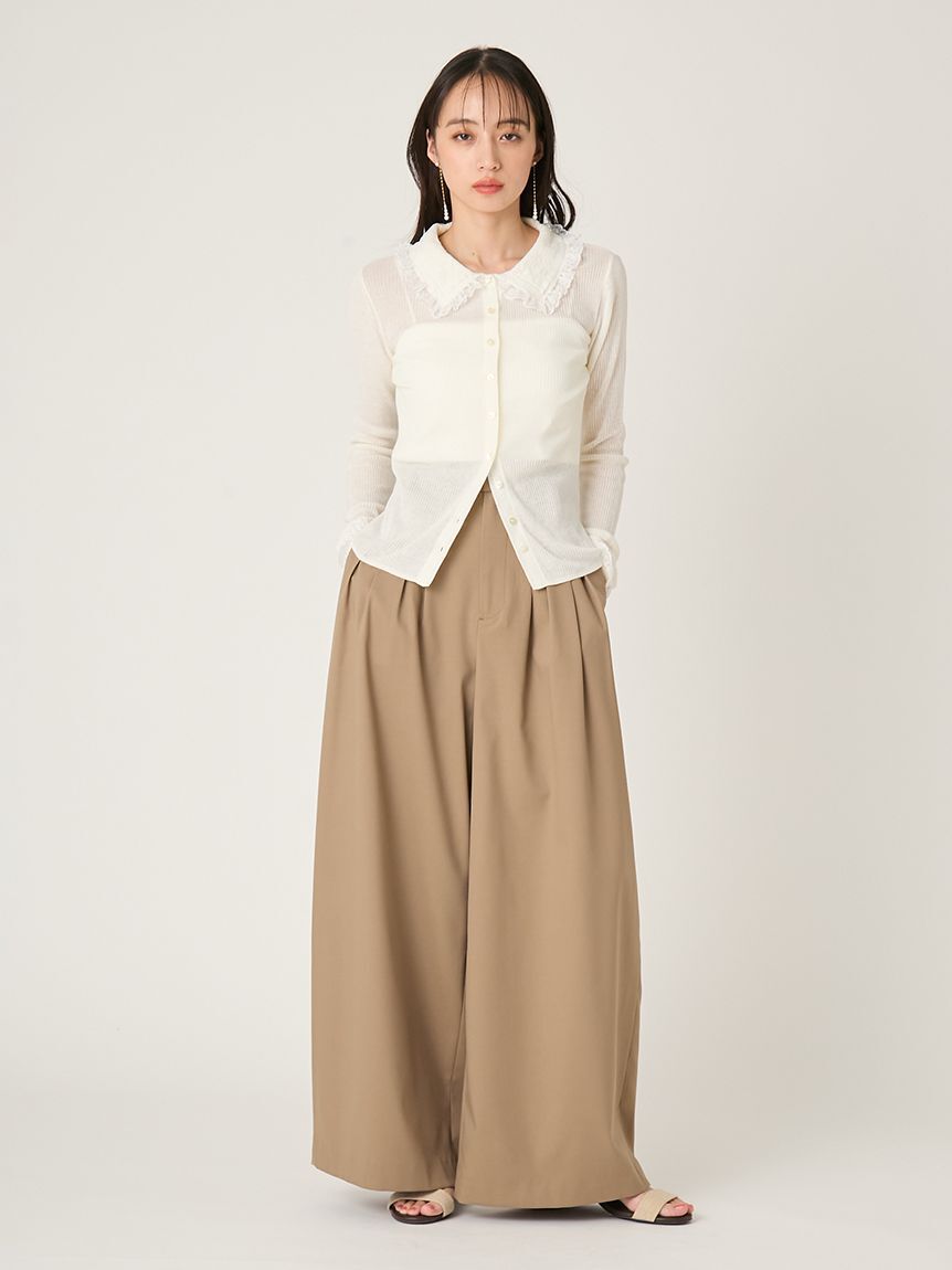 FRAY I.D「レースカラーニットカーディガン」|カーディガン|