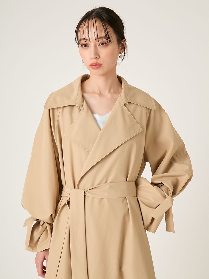 FRAY I.D「ライトフレアーロングトレンチコート／UVカット・接触冷感・撥水」|トレンチコート|