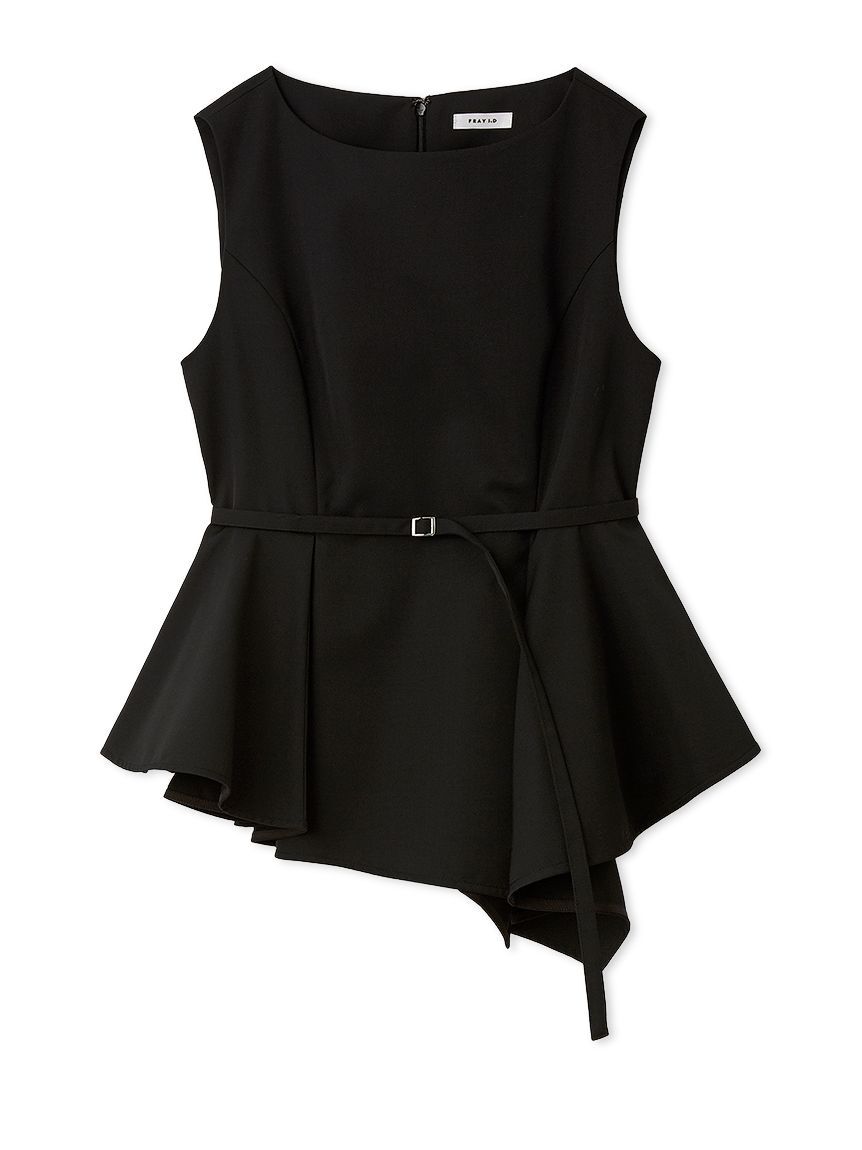 FRAY I.D「アシメペプラムチュニック」|チュニック|BLK