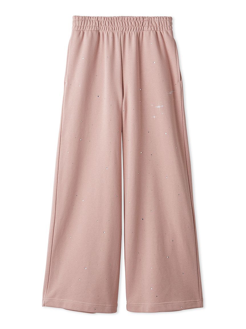 LILY BROWN「【WEB限定00サイズ】ビジューワイドスウェットパンツ」|チノ|