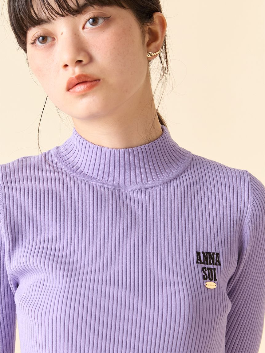 LILY BROWN「【LILY BROWN &times;ANNA SUI】ロゴ刺繍ハイネックリブニット」|ニット・セーター|