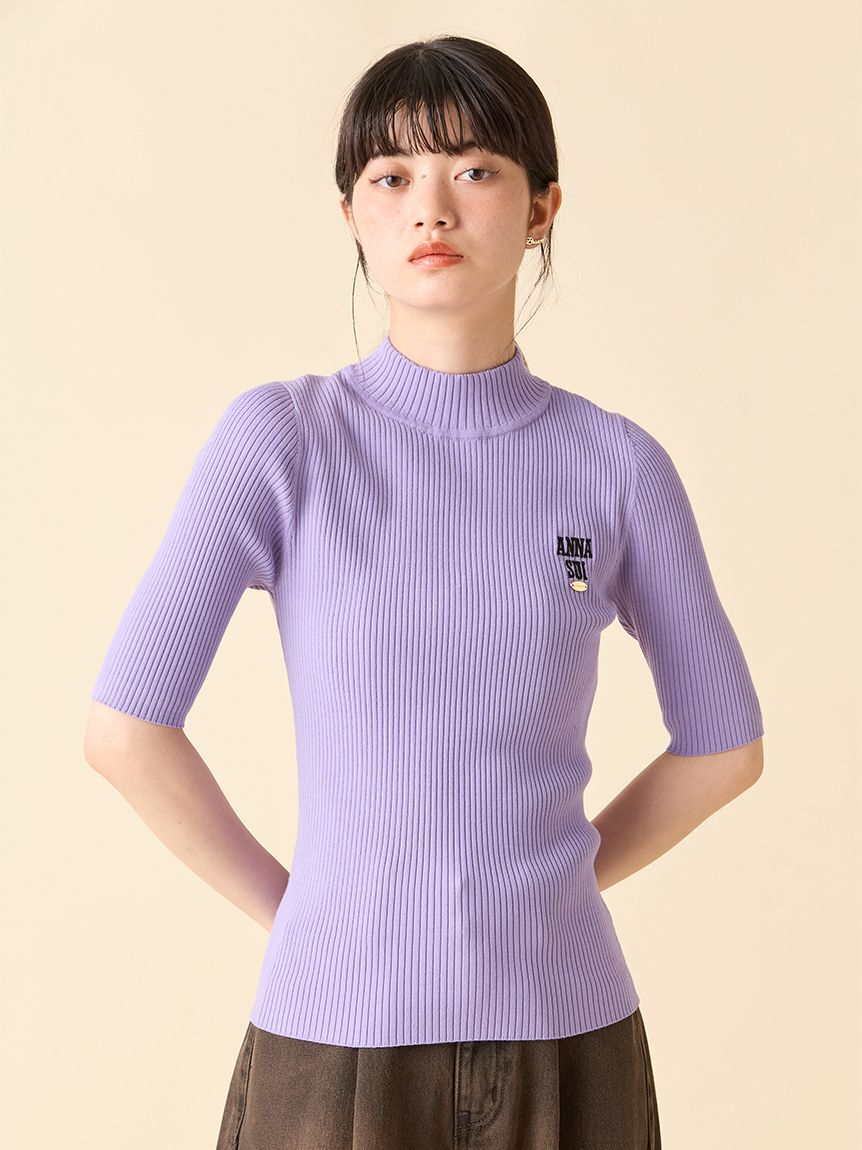LILY BROWN「【LILY BROWN &times;ANNA SUI】ロゴ刺繍ハイネックリブニット」|ニット・セーター|