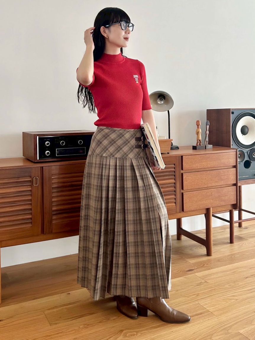 LILY BROWN「【LILY BROWN &times;ANNA SUI】ロゴ刺繍ハイネックリブニット」|ニット・セーター|