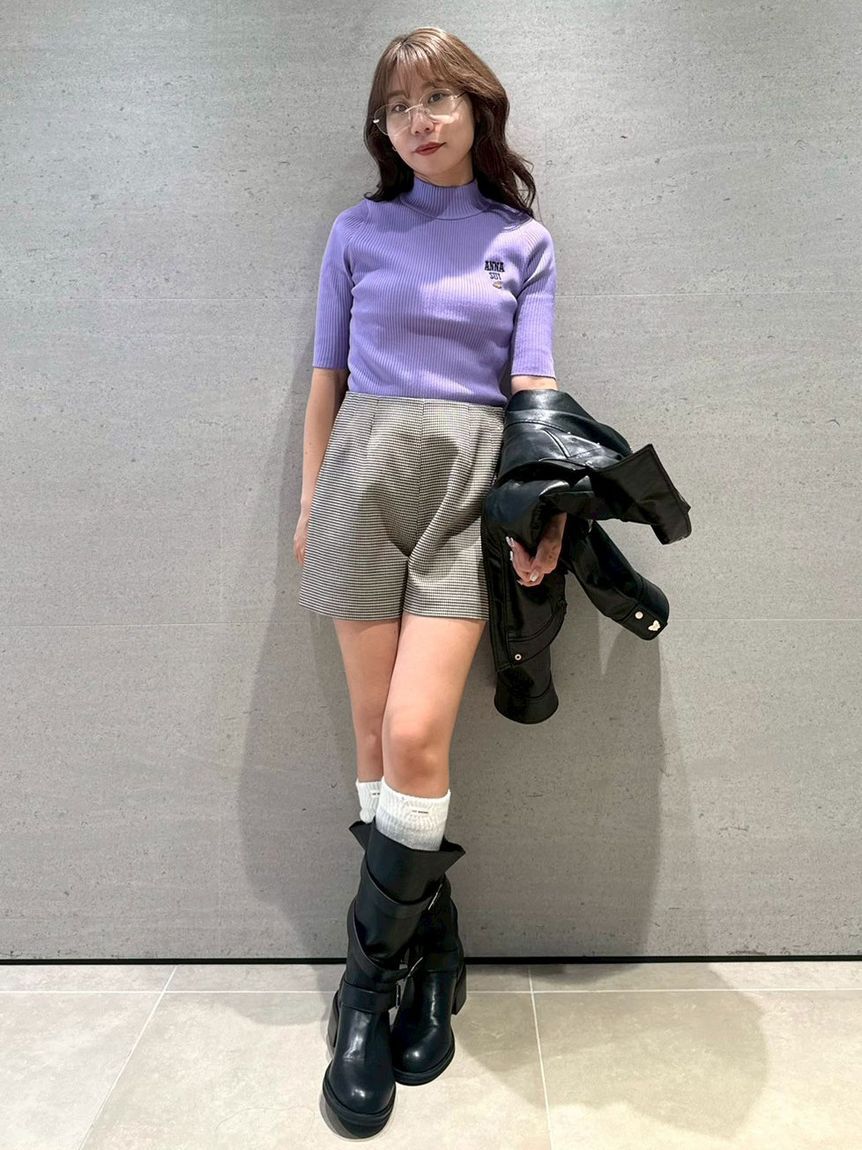 LILY BROWN「【LILY BROWN &times;ANNA SUI】ロゴ刺繍ハイネックリブニット」|ニット・セーター|