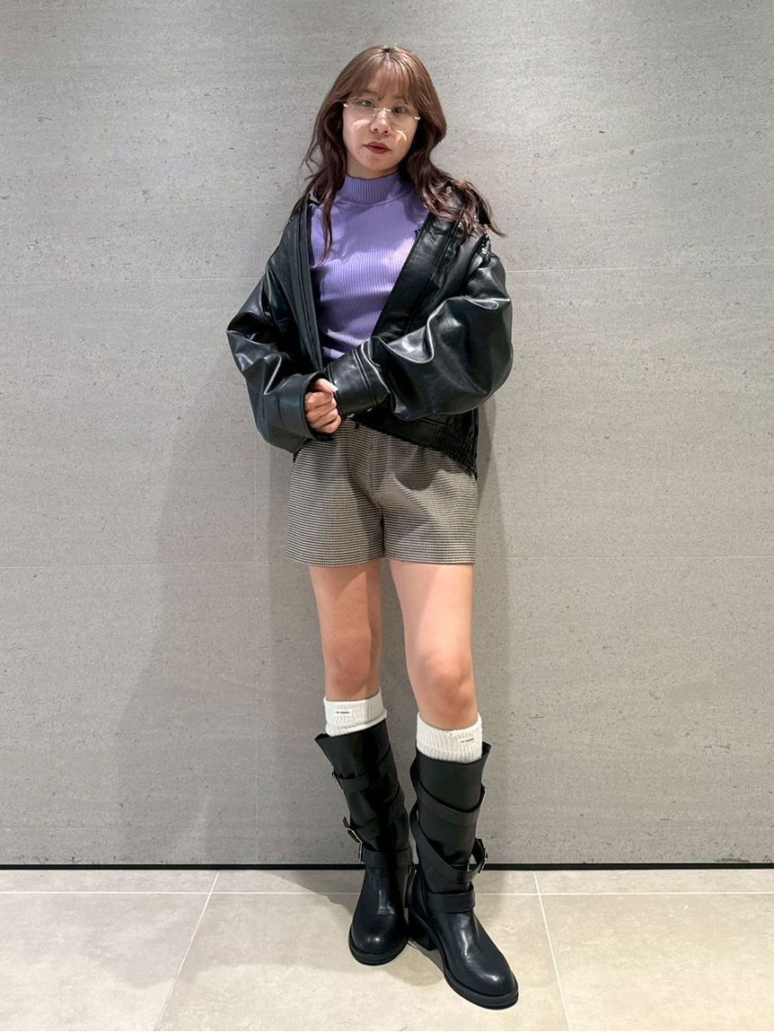 LILY BROWN「【LILY BROWN &times;ANNA SUI】ロゴ刺繍ハイネックリブニット」|ニット・セーター|