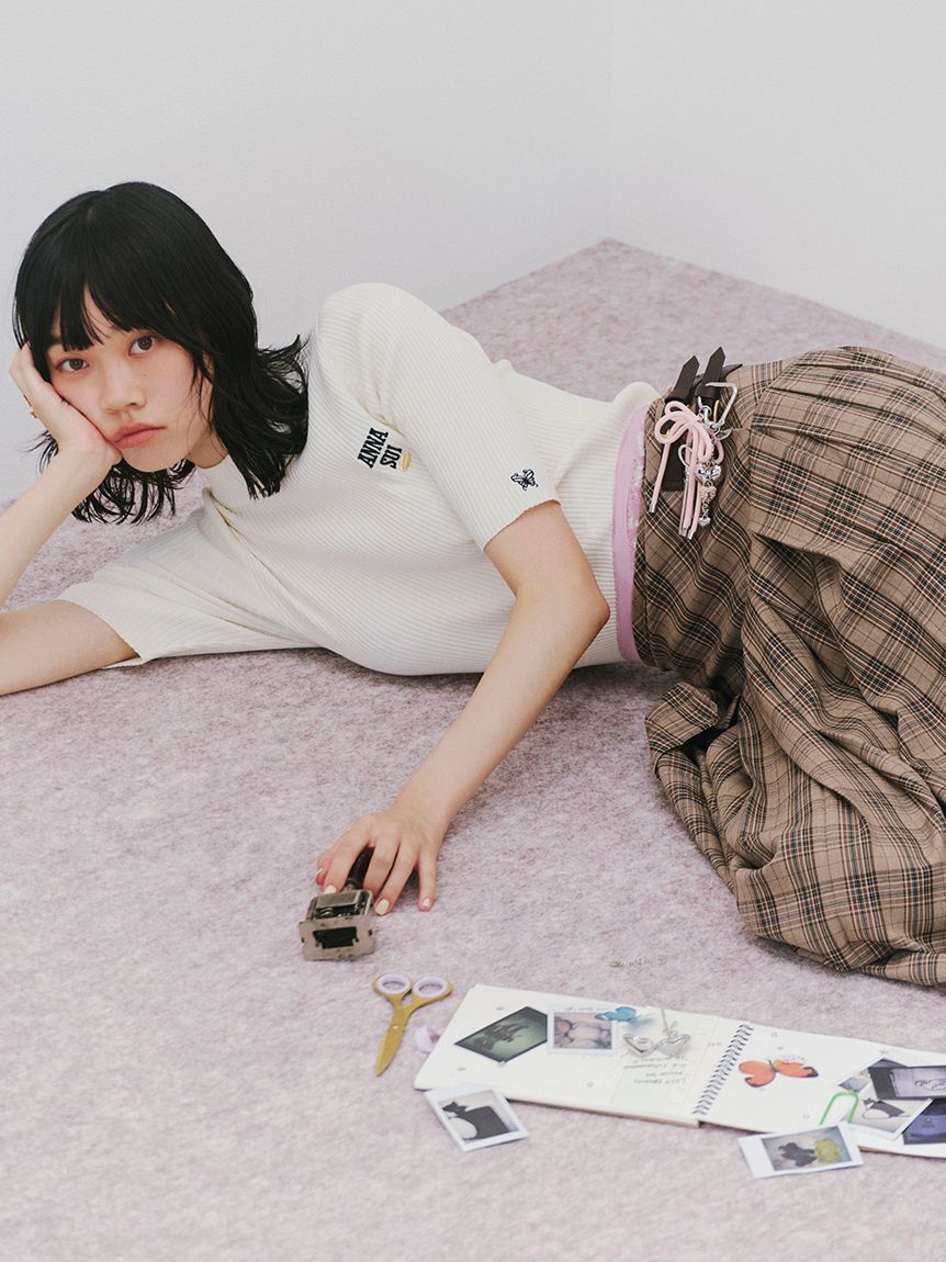 LILY BROWN「【LILY BROWN &times;ANNA SUI】ロゴ刺繍ハイネックリブニット」|ニット・セーター|