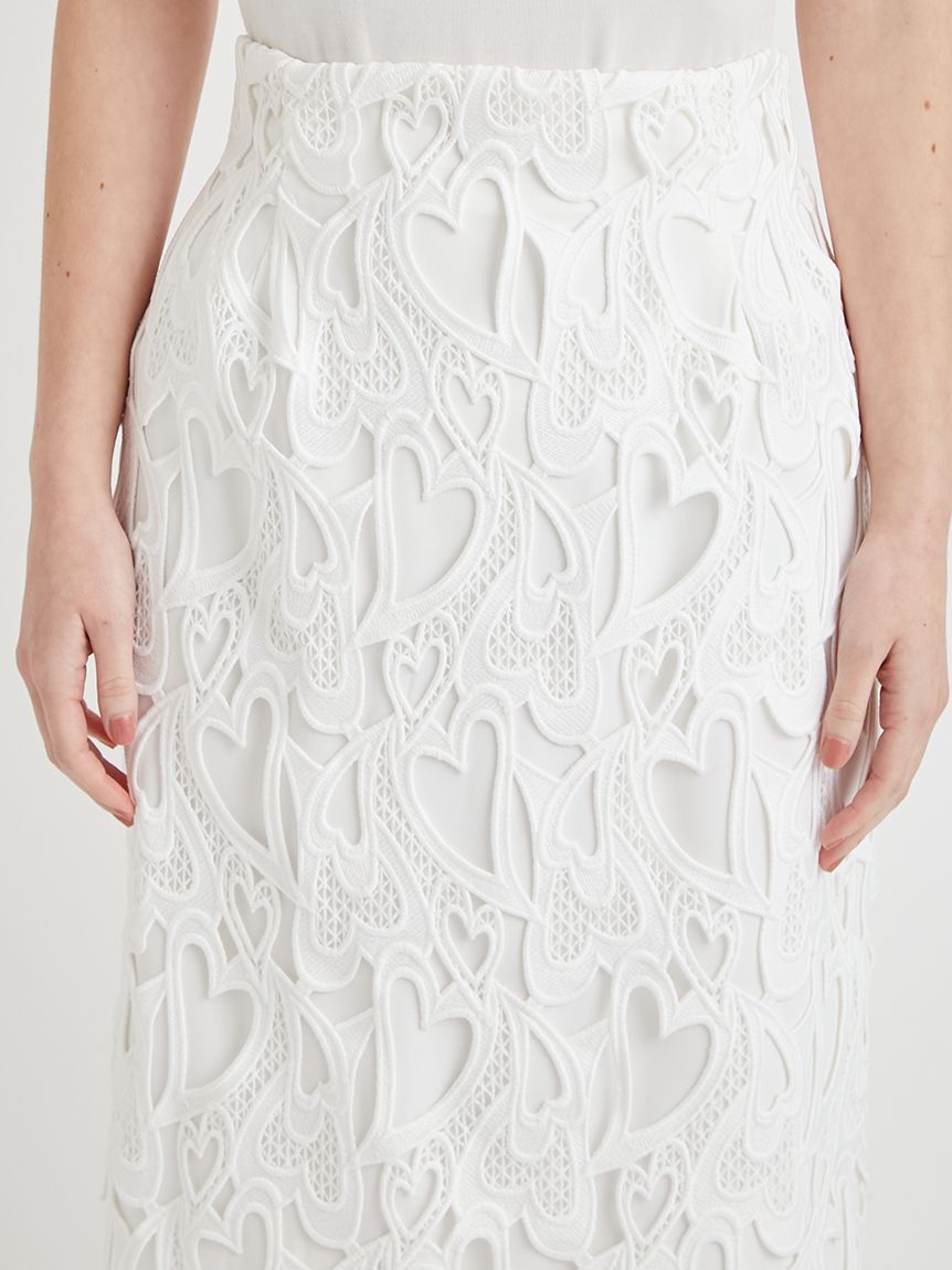 CELFORD「【WEB限定サイズ】ハートレースタイトスカート」|スカート|