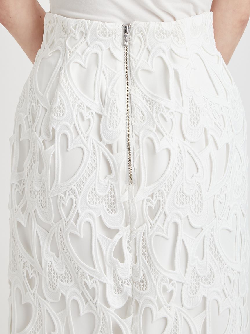 CELFORD「【WEB限定サイズ】ハートレースタイトスカート」|スカート|