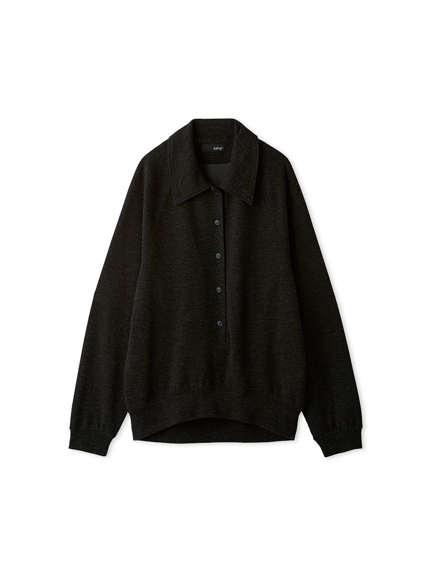 styling/「ラグランスリーブオーバーポロシャツ」|ポロシャツ|DGRY