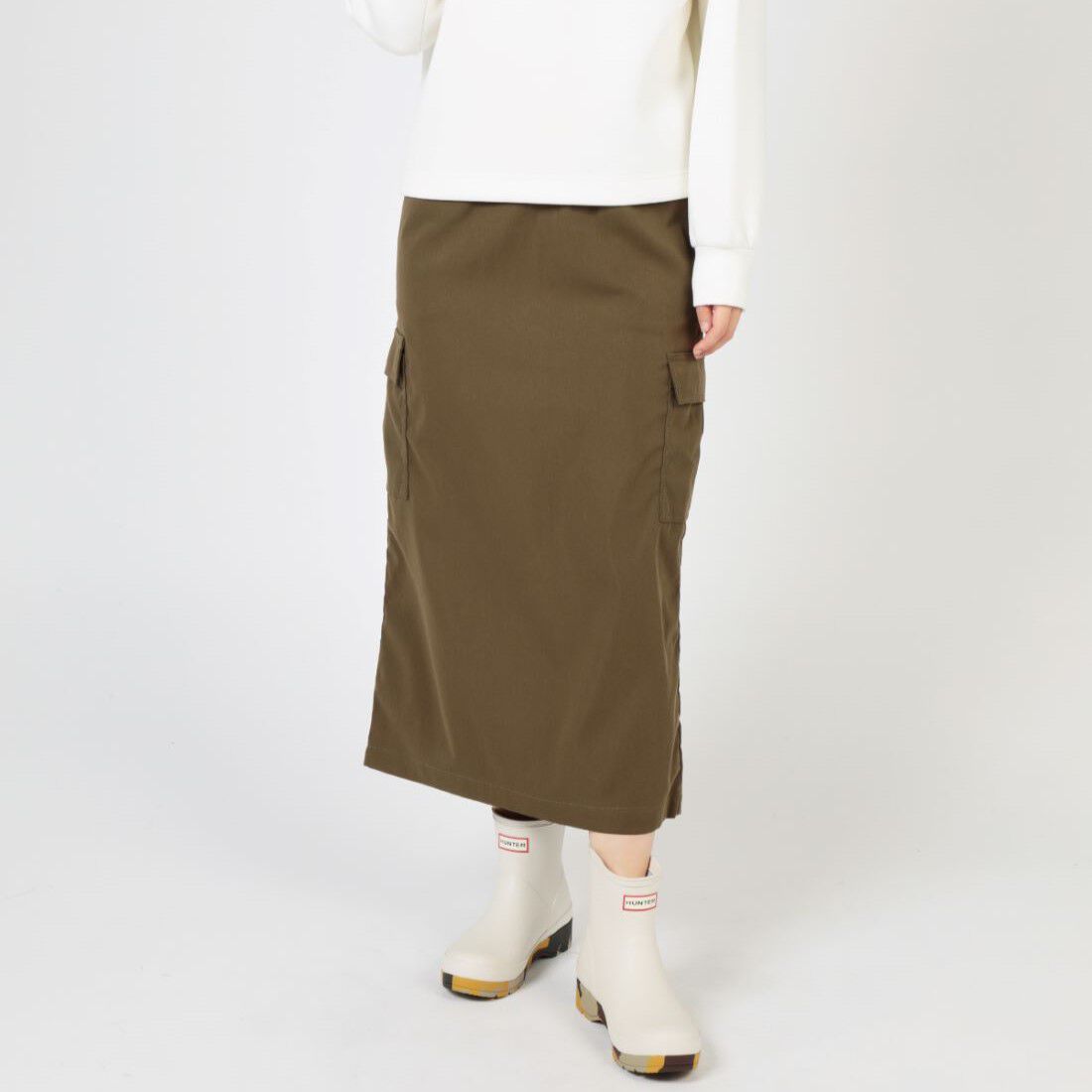 HUNTER「レディース プレイショート カモフラージュ ソールブーツ」|レインシューズ|