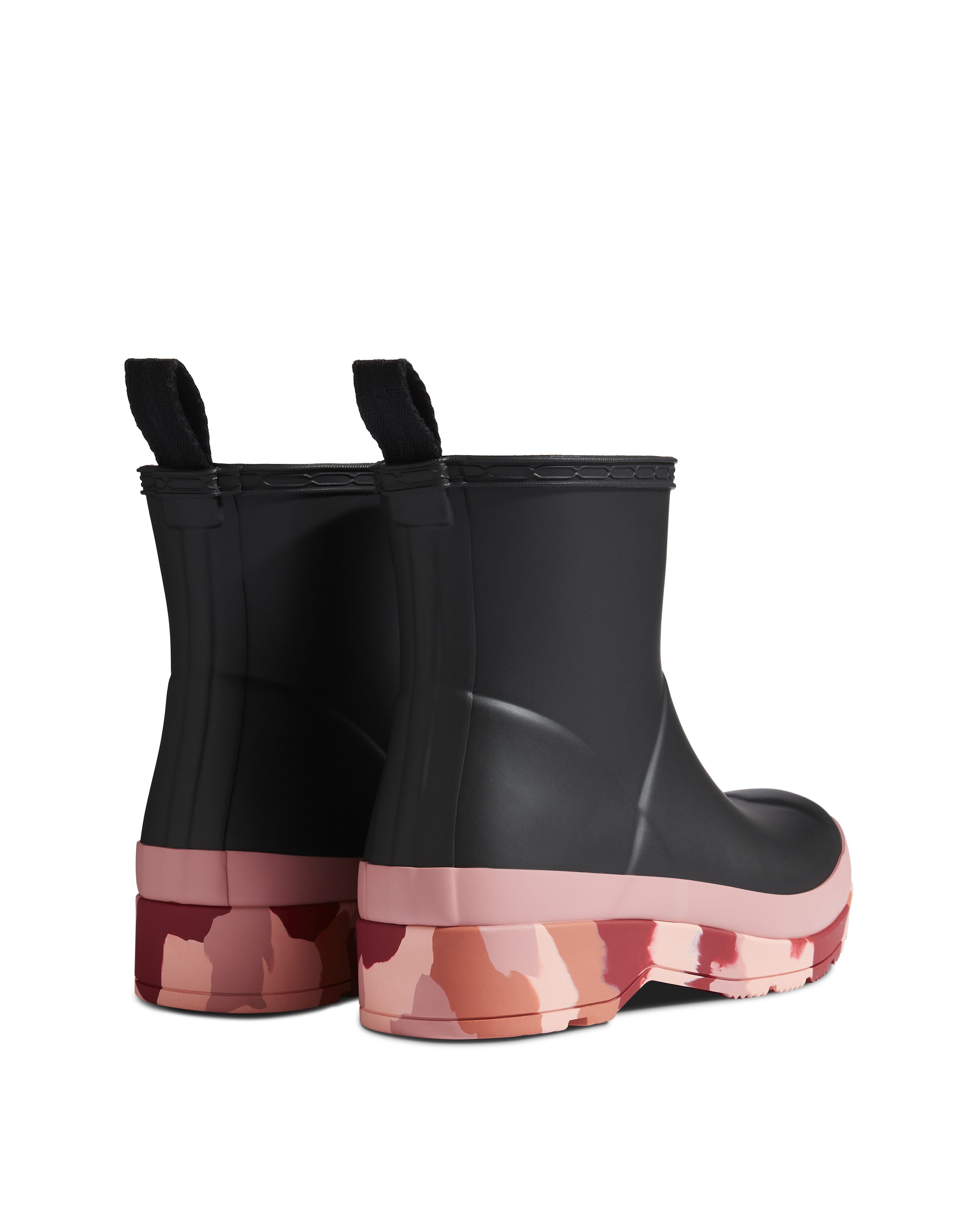 HUNTER「レディース プレイショート カモフラージュ ソールブーツ」|レインシューズ|