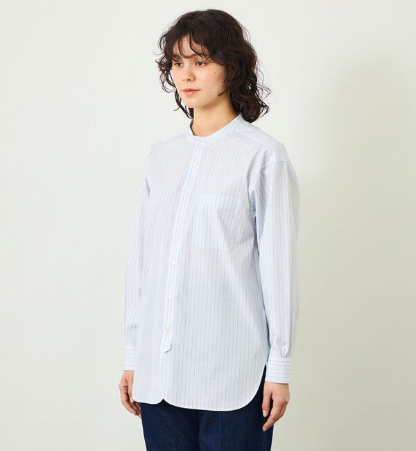 MACKINTOSH PHILOSOPHY「【GREY LABEL】バンドカラーパターンドシャツ」|シャツ・ブラウス|