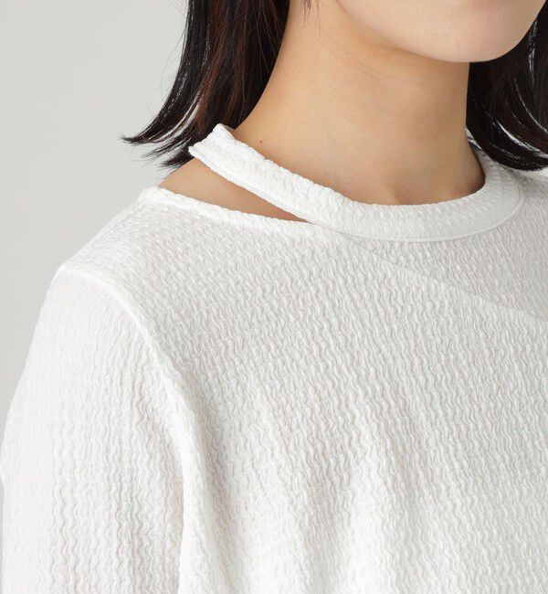  「ドロストカットアウトトップス」|Tシャツ・カットソー|