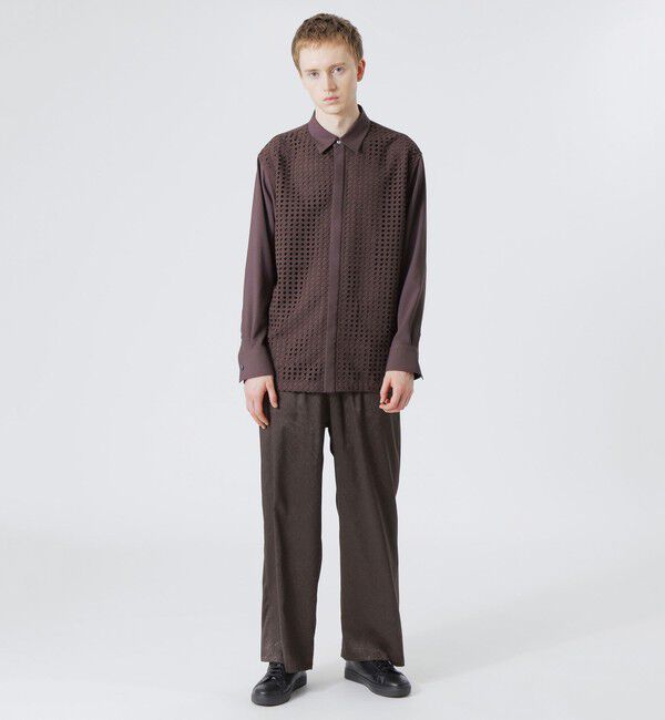  「サテンジャカード ワイドパンツ」|その他|