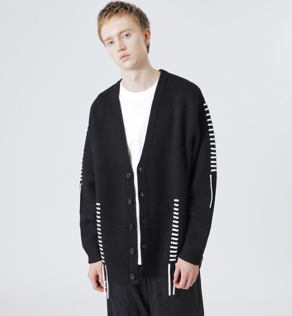  「【UNISEX】ポイントスレッドカーディガン」|ニット・セーター|ブラック