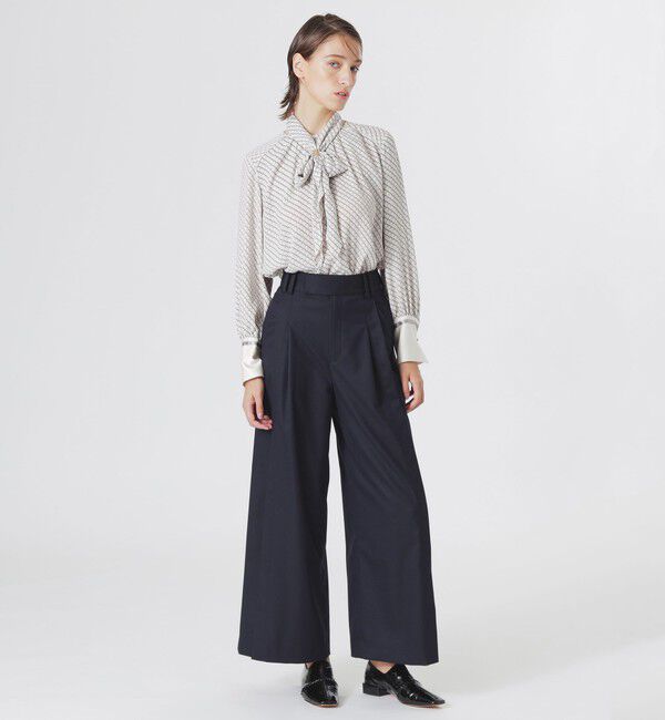  「【ドラマ着用商品】スリットワイドパンツ」|スラックス|