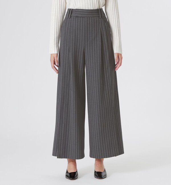  「【ドラマ着用商品】スリットワイドパンツ」|スラックス|