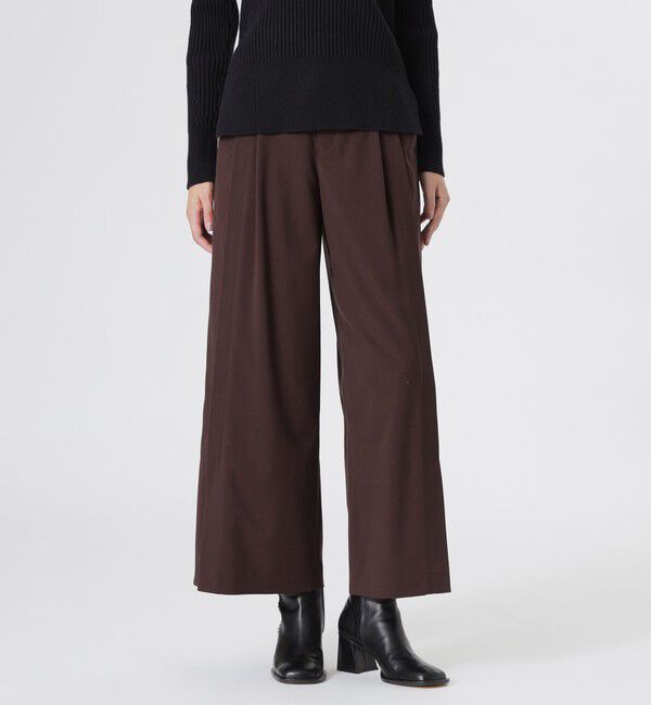 「【ドラマ着用商品】スリットワイドパンツ」|スラックス|ブラウン7
