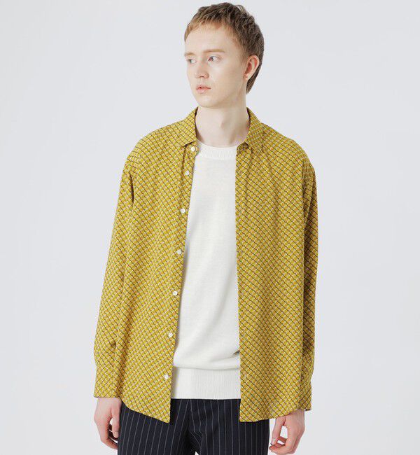  「ビンテージジオメトリック シャツ」|シャツ・ブラウス|イエロー