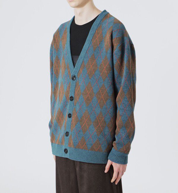  「【UNISEX】ブークレアーガイル カーディガン」|ニット・セーター|