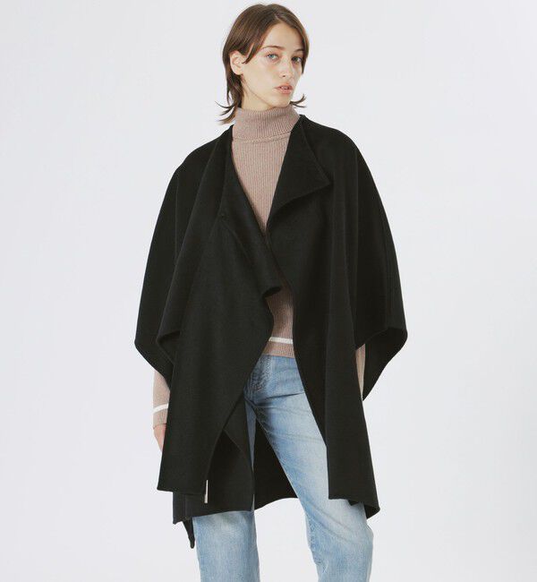  「リバーウールポンチョ」|ブルゾン・スタジャン|ブラック