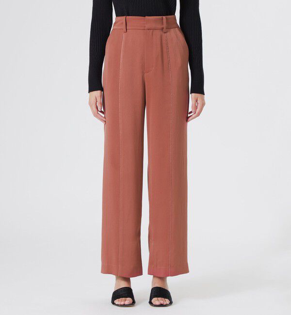  「サテンストレートパンツ」|スラックス|