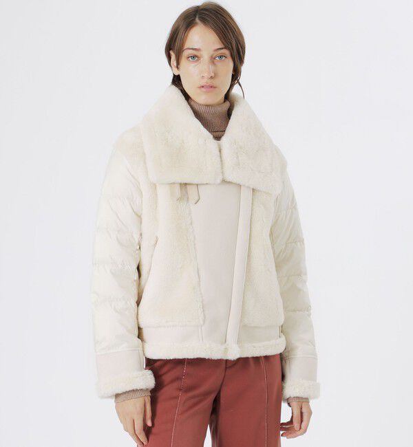  「ファーコンビライダースダウン」|ブルゾン・スタジャン|