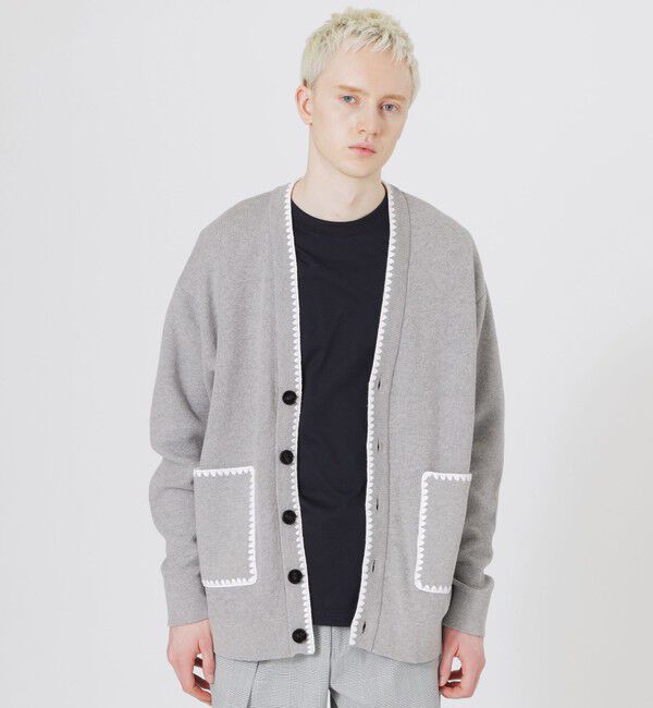  「【UNISEX】エンブロイラインカーディガン」|ニット・セーター|