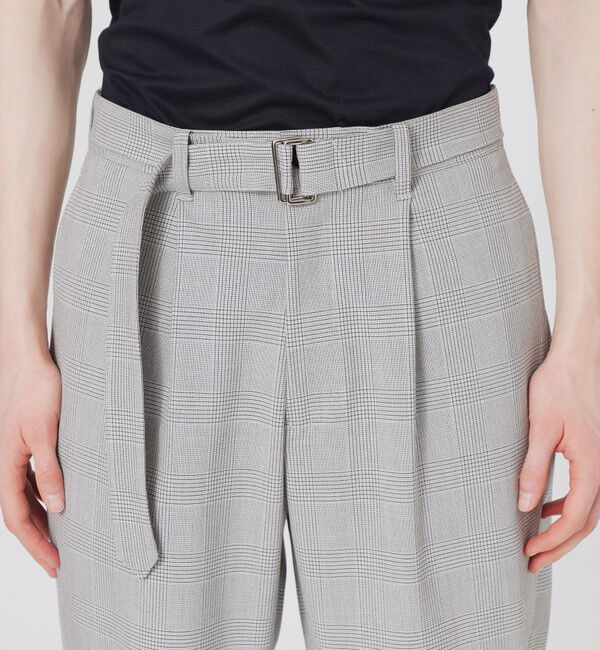  「グレンチェックベルテッドスラックス」|スラックス|