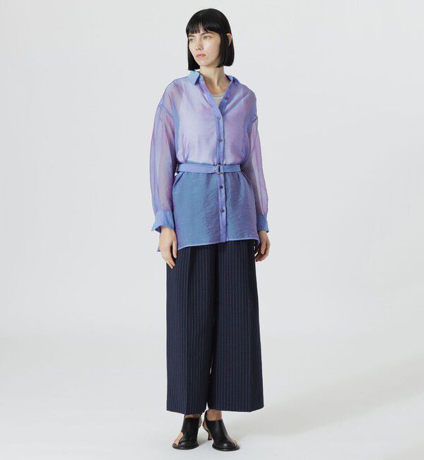  「【手洗い可】シャンブルオーガンシアーシャツ」|シャツ・ブラウス|