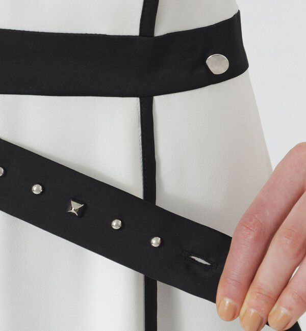  「【手洗い可】RAMPONIバイカラーワンピース」|ワンピース|