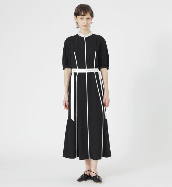  「【手洗い可】RAMPONIバイカラーワンピース」|ワンピース|