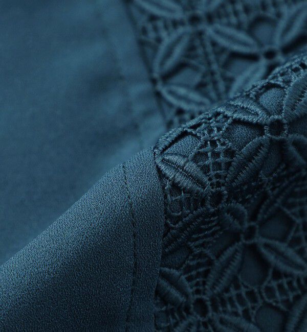  「レースコンビショートスリーブシャツ」|シャツ・ブラウス|