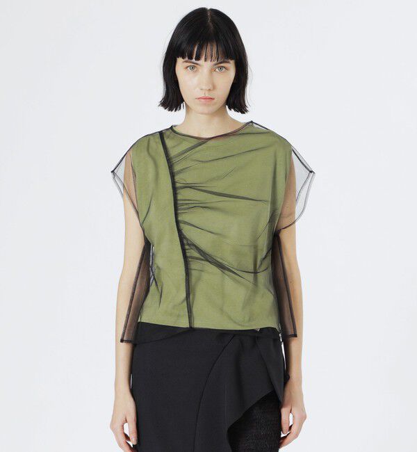  「オーガンジーセットカットソー」|Tシャツ・カットソー|ライトグリーン