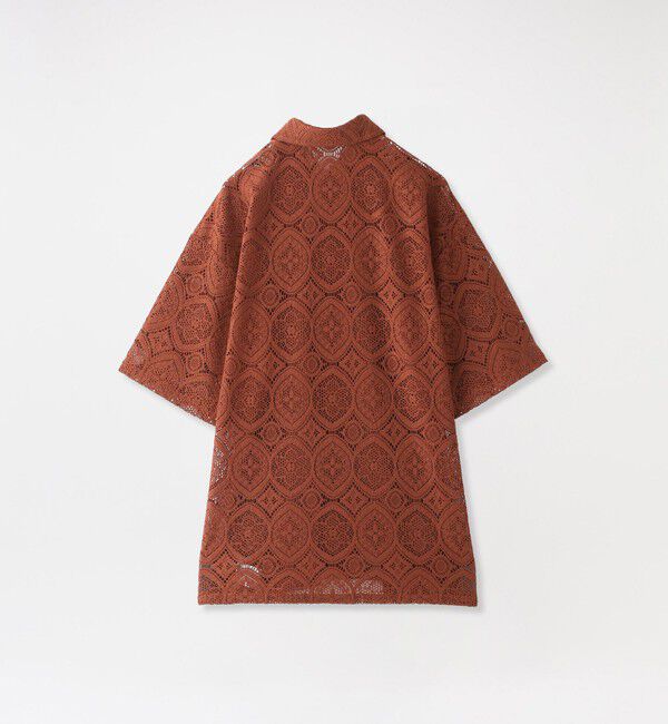  「ジャカードレースショートスリーブシャツ」|シャツ・ブラウス|