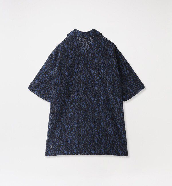  「バイカラーレースオープンカラーシャツ」|シャツ・ブラウス|