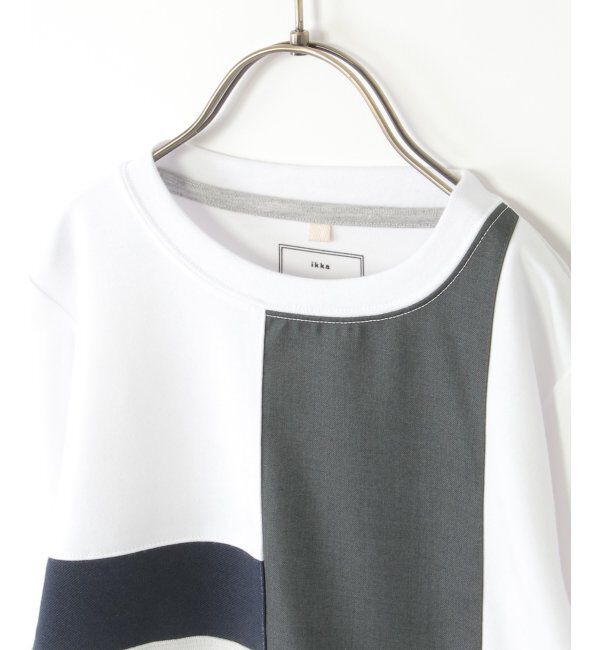 ikka kids「【親子おそろい】7分ポンチブロックスT（120~160cm）」|Tシャツ・カットソー|