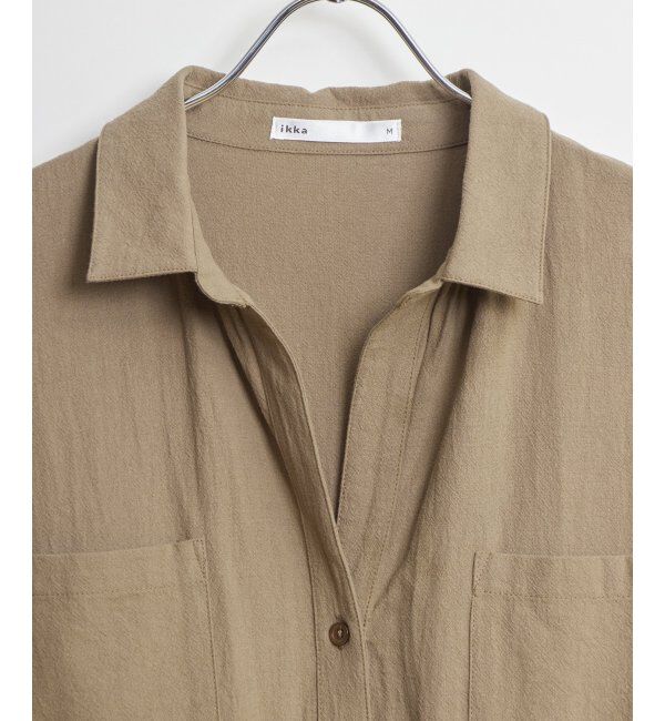 ikka「コットンスキッパーシャツワンピース」|その他|