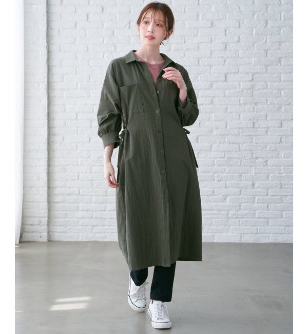 ikka「コットンスキッパーシャツワンピース」|その他|