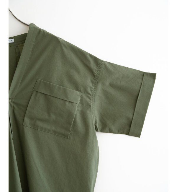 Lbc with Life「ダブルポケットVネックシャツワンピース」|ワンピース|