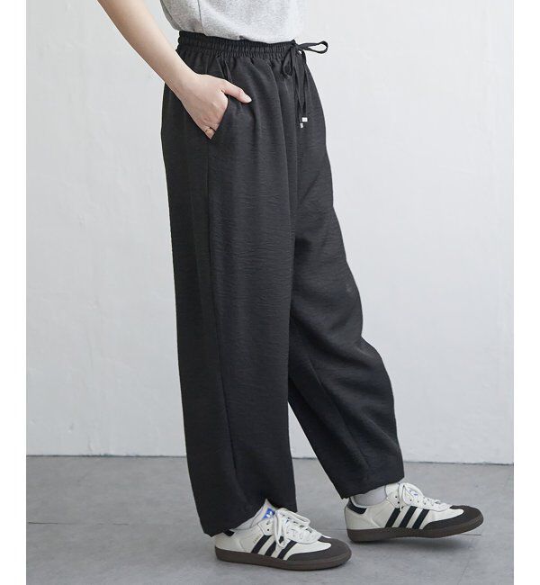 VENCE share style「リネンライクツイルバレルパンツ」|デニム|