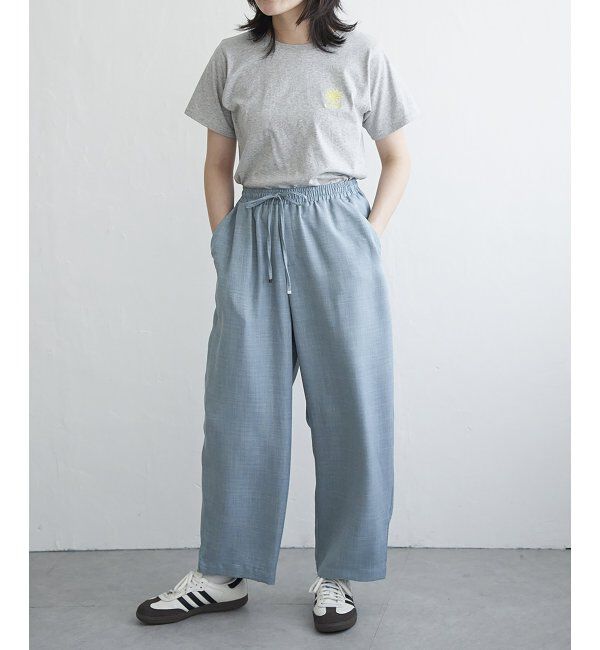 VENCE share style「リネンライクツイルバレルパンツ」|デニム|